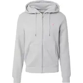 GUESS Sweatvest grijs gemêleerd / wit