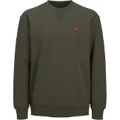 R.D.D. ROYAL DENIM DIVISION Sweatshirt 'RDDScott' olijfgroen / rood