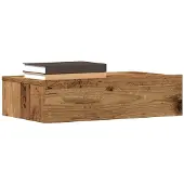 vidaXL Nachtkastje 60x35 cm spaanplaat oud hout