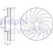 Delphi BG9215C Remschijf