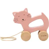 Trixie Houten Trekspeeltje - Mrs. Cat - Voor de eerste stapjes - Babyspeelgoed - Voor Jongens & Meisjes - Kat