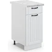 Vicco Fame-Line Keukenonderkast – 40 cm, WB Marmer Wit Landhuis