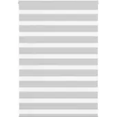 vidaXL Zebra rolgordijn 95x100 cm stofbreedte 90,9 cm lichtgrijs