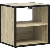 vidaXL Nachtkastje wandgemonteerd 40x31x39,5 cm sonoma eikenkleurig