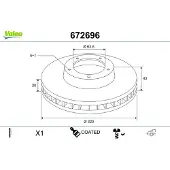Valeo 672696 Remschijf