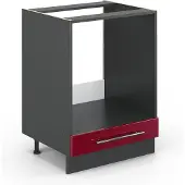 Vicco Fame-Line Ovenombouwkast – 60 cm zonder werkblad Bordeauxrode hoogglans