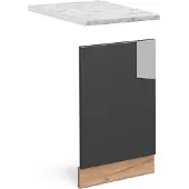 Vicco Fame-Line Frontpaneel – 45 cm, WB Marmer Antraciet Hoogglans