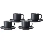 Ritzenhoff & Breker Kaffeetassen mit Untertassen Jasper 240 ml Set van 4