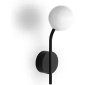 DECOR WALTHER Wandlamp Pep, dimbaar, zwart, Woon-/ Eetkamer, metaal, Modern, wandlamp