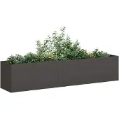 Super Merchant Plantenbak Zwart 200x40x40 cm Koudgewalst Staal