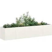 vidaXL Plantenbak 200x40x40 cm koudgewalst staal wit