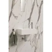 Ink Fontein Contra Polystone Rechthoek Inclusief Kraangat Rechts Glans Wit 40x22x10 cm