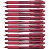 Pentel gel-rollerbalpen EnerGel BL 110, 12 stuks, rood