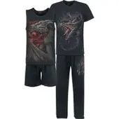 Spiral Pyjama - Breaking Out - S tot 4XL - voor Mannen - zwart - Maat S