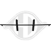 Diederichs 1224045 Ventilatiegrille, bumper