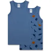Sanetta Onderhemd navy / duifblauw / karamel
