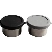 AYA&IDA Vershoudbakje Snack Container Dark Grey / Matte Black 100 ml (Set van 2)