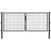 Alberts Deur met dubbel hek Flexo 300 cm breedte (150 cm + 150 cm), in verschillende hoogten