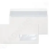 Diversen Exclusive envelop wit 110 x 220 mm - EA5/6 venster rechts zelfklevend (200 stuks)