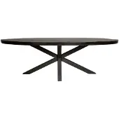 Starfurn Eetkamertafel Denver Zwart Ovaal 160cm