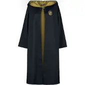 Harry Potter Cape - Hufflepuff - S-M tot XXL-3XL - zwart - Maat XXL-3XL