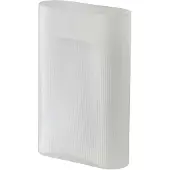 Muuto Vaas Ridge White Frosted Glass 35 cm