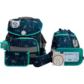 School-mood Timeless Pro Schooltas set 7-delig petrol
