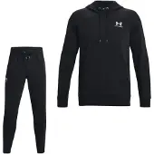 Under Armour Icon Fleece Trainingspak Hooded Zwart Wit
