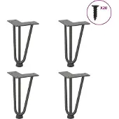 vidaXL Haarnadelpoten voor Salontafel 4 st 20 cm antracietkleurig