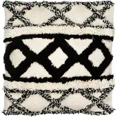 Sass & Belle Zwart met Ecru Sierkussen Scandi Boho -