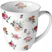 Ambiente Mok Charlotte White 400ml Wit wit Porselein Beker