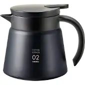 Hario Geïsoleerde Server V60-02 roestvrij staal 600 ml zwart