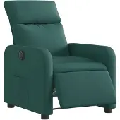 vidaXL Fauteuil verstelbaar elektrisch stof donkergroen