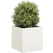 vidaXL Plantenbak 40x40x40 cm koudgewalst staal wit