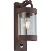 TRIO SAMBESI - Wandlamp - Roestkleur - excl. 1x E27 4W - Bewegingssensor - Buitenverlichting - IP44