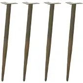 vidaXL Console tafelpoten conische vorm 4 st 72-73 cm staal naturel