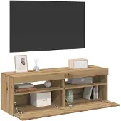 vidaXL Tv-meubels met LED 2 st bewerkt hout artisanaal eiken