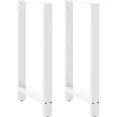 vidaXL Bartafelpoten 2 st 60x(100-101) cm staal wit
