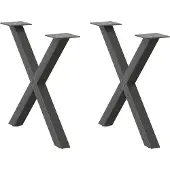 vidaXL Salontafelpoten 2 st X-vormig 50x(42-43) cm staal antraciet