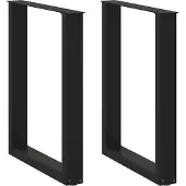 vidaXL Eettafelpoten 2 st U-vormig 70x(72-73) cm staal zwart