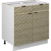 Vicco Fame-Line Keukenonderkast – 80 cm, WB Antraciet Eiken paneel