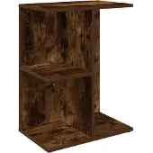 vidaXL Nachtkastje 46,5x29x61 cm bewerkt hout gerookt eikenkleurig