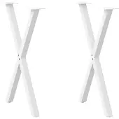 vidaXL Eettafelpoten 2 st X-vormig 50x(72-73) cm staal wit
