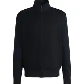 BOSS Sweatshirt met rits van gemerceriseerde, elastische katoenpiqué Maat L