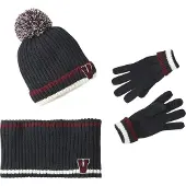 Vertbaudet Set muts + snood + handschoenen voor jongens van geribbeld tricot marineblauw