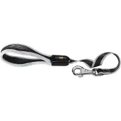 Ferplast Laisse pour chiens en nylon ERGOCOMFORT GM25/55, poignée ergonomique, rembourrage souple, 25 mm x L 55 cm argent Argent