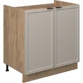 Vicco Fame-Line Gootsteenonderkast – 80 cm, WB Marmer GrijsBeige