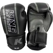 King Pro Boxing (Kick)BoksHandschoenen Zwart Grijs KPB/BG Elite 1 - 10 OZ