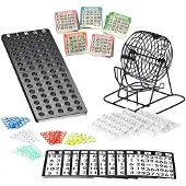 HOT Games Bingomolen - Strategisch spel - 20 cm hoogte met 75 ballen - Zwart
