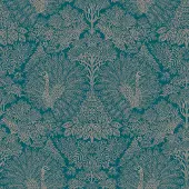 Dutch Wallcoverings Behang Escapade Pauw Groen/Goud A222-03